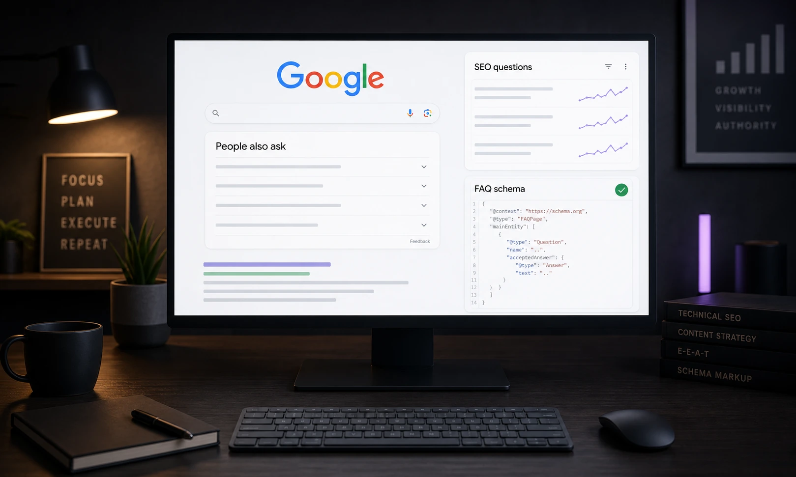 Google People also ask and FAQ schema research